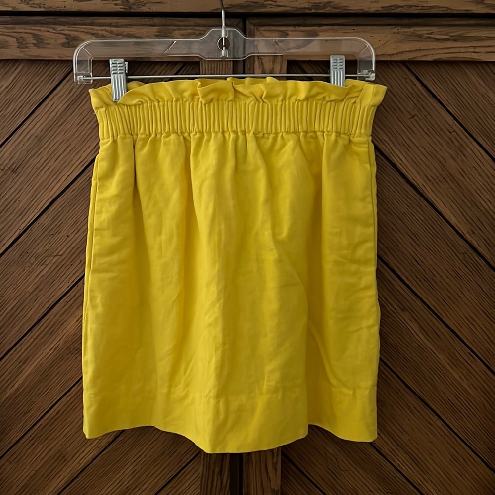 New Jcrew double lined Linen Skirt with pockets
